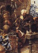 Charles Bargue Arab Dealer Among His Antiques. Sweden oil painting artist